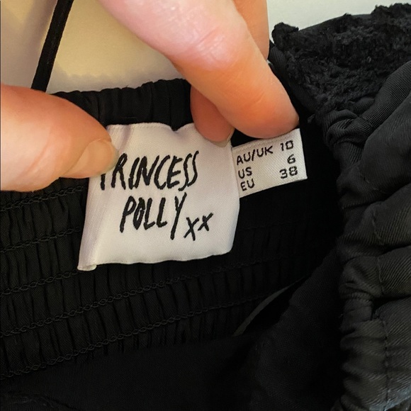 Princess Polly Emily Black Ruched Maxi Dress Size 6 - Picture 10 of 15